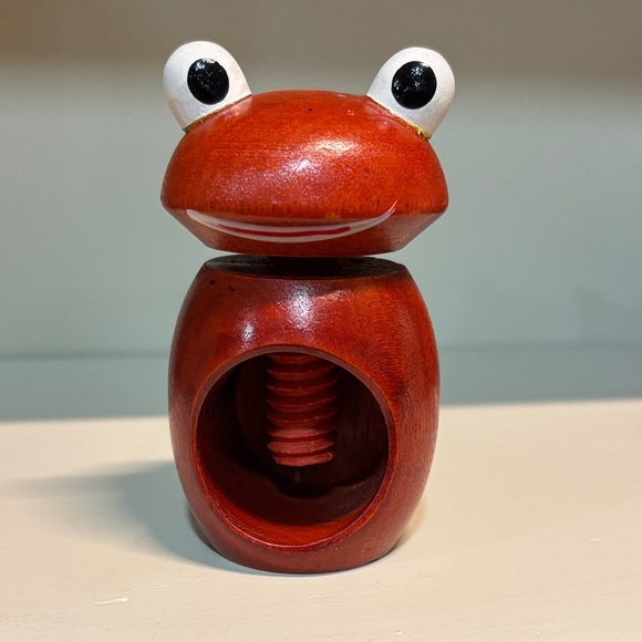 Vintage Japanese Red Frog Nutcracker - Picture 1 of 6